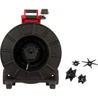 D&eacute;vidoir modulaire d'inspection de pipeline rigide de 200'), T&ecirc;te de cam&eacute;ra 34 mm (1,33") Meunier Outillage Industriel