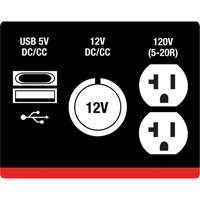 G&eacute;n&eacute;ratrice &agrave; onduleur, Surtension 2500 W, Nominale 1800 W, R&eacute;servoir 4,2 L Meunier Outillage Industriel