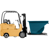 Self-Dumping Hopper, Steel, 3/4 cu.yd., Blue Meunier Outillage Industriel