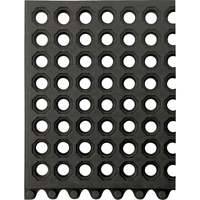 24/Seven&reg; Matting, Rubber, 3' W x 3' L, 5/8" Thick, Black Meunier Outillage Industriel