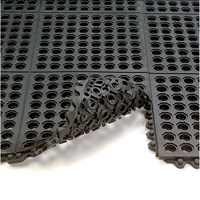 24/Seven&reg; Matting, Rubber, 3' W x 3' L, 5/8" Thick, Black Meunier Outillage Industriel