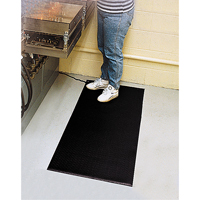 Tapis Comfort-King antistatique, 2' la x 3' lo x 3/8" &eacute;p, Rugueux, Gris Meunier Outillage Industriel