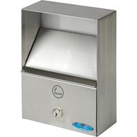 Smoking Receptacles, Wall-Mount, Stainless Steel, 1 Litres Capacity, 9" Height NI753 | Meunier Outillage Industriel