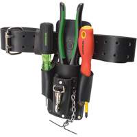 Tool Belt Pouch, Multiple Tool Holder, Leather, 4 Pockets Meunier Outillage Industriel