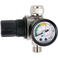 R&eacute;gulateur &agrave; cadran pneumatique avec jauge pour pistolet pulv&eacute;risateur, 1/4" NPT, PSI max. de 135 PSI, Standard Meunier Outillage Industriel