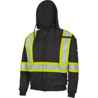 337SF Flame-Resistant Zip Style Hoodie, Men's, Small, Black, 22 cal/cm² Meunier Outillage Industriel