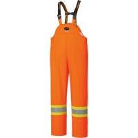 5893 High Visibility Flame Resistant Waterproof Bib Pants, Large, High Visibility Orange Meunier Outillage Industriel