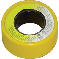 PFTE Gas Thread Sealant Tape, 236" L x 1/2" W, Yellow NIW023 | Meunier Outillage Industriel