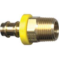 Grip-Tite Male Pipe Hose Fitting, 1/4" x 1/4" Dia, Brass Meunier Outillage Industriel