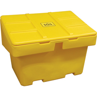 Salt Sand Container SOS™, With Hasp, 48" x 33" x 34", 18.5 cu. Ft., Yellow NJ117 | Meunier Outillage Industriel