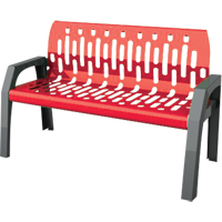 Stream Benches, Steel, 48" L x 25" W x 34" H, Red Meunier Outillage Industriel