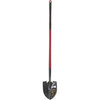 Pro Round Point Shovel, Tempered Steel Blade, Fibreglass, Straight Handle Meunier Outillage Industriel