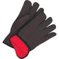 Classic Jersey Gloves, One Size, Black, Red Fleece, Slip-On NJC233 | Meunier Outillage Industriel