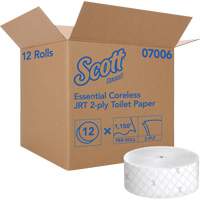Scott<sup>®</sup> Essential Toilet Paper, Jumbo/Coreless Roll, 2 Ply, 1150' Length, White NJJ008 | Meunier Outillage Industriel