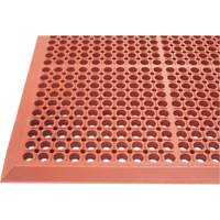 Competitor Series Mats, Slotted, 3' x 5' x 7/8", Orange, Natural Rubber Meunier Outillage Industriel