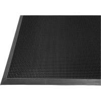 Gritstop Fingermat Matting, Rubber, Scraper Type, Textured Pattern, 2' x 2-2/3', Black Meunier Outillage Industriel