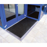 Gritstop Fingermat Matting, Rubber, Scraper Type, Textured Pattern, 2' x 2-2/3', Black Meunier Outillage Industriel