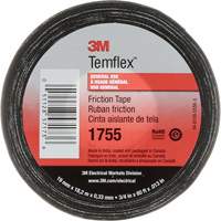 Temflex Cotton Friction Tape 1755, 19 mm (3/4") x 18.28 m (60'), Black Meunier Outillage Industriel