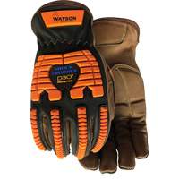 Gants antichocs Drill Sergeant, Grand, Paume en Cuir fleur, Poignet &agrave; enfiler Meunier Outillage Industriel