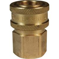 DQC E-Series Straight-Through Interchange Coupler, Brass, 3/4", Female NPTF, 1700 PSI Meunier Outillage Industriel