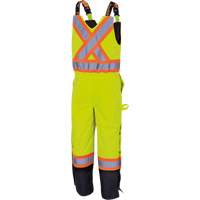 5041BB Pantalon &agrave; bretelles matelass&eacute; imperm&eacute;able, Polyester, Grand, Jaune lime haute visibilit&eacute; Meunier Outillage Industriel