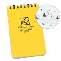 Carnet de notes de poche &agrave; spirale, Couverture souple, Jaune, 100 Pages, 3" , 5"  Meunier Outillage Industriel
