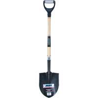 Heavy-Duty Round Point Shovel, Carbon Steel Blade, Hardwood, D-Grip Handle NN235 | Meunier Outillage Industriel