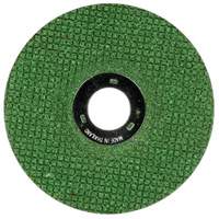Green Corps Flexible Grinding Wheel, 4-1/2" x 1/8", 7/8" Arbor, Ceramic, Type 27 Meunier Outillage Industriel