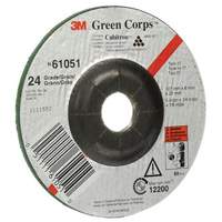 Green Corps Flexible Grinding Wheel, 5" x 1/4", 7/8" Arbor, Ceramic, Type 1 Meunier Outillage Industriel