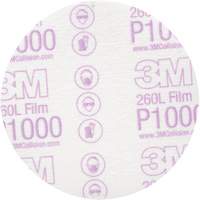 Hookit Finishing Film Disc, 5" Dia., P1000 Grit, Aluminum Oxide Meunier Outillage Industriel