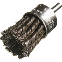 Knotted Wire End Brushes, 1/2" Dia., 0.014" Wire Dia., 1/4" Shank NU456 | Meunier Outillage Industriel