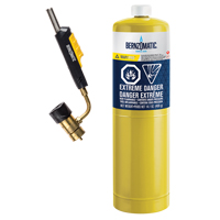 Ensemble de chalumeau &agrave; t&ecirc;te pivotante et allumage &agrave; g&acirc;chette Bernzomatic, Propane Meunier Outillage Industriel