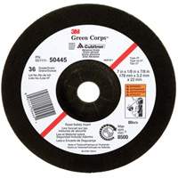 Green Corps Depressed Centre Wheel, 7" x 1/8", 7/8" Arbor, Ceramic, Type 27 Meunier Outillage Industriel
