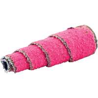 Rouleaux de cartouches en spirale pleine conique R928, 80 Grain, 1/2" dia., C&eacute;ramique d'alumine, 1-1/2" lo, 1/8" Dimension de l'arbre Meunier Outillage Industriel