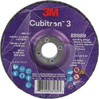 Cubitron 3 Depressed Centre Grinding Wheel, 4" x 1/4", 5/8" Arbor, Ceramic, Type T27 Meunier Outillage Industriel