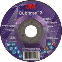 Cubitron 3 Cut & Grind Wheel, 4-1/2" x 5/32", 7/8" Arbor, Type T27, 36+ Grit, Ceramic Meunier Outillage Industriel