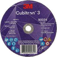 Cubitron 3 Cut-Off Wheel, 4" x 0.045", 3/8" Arbor, Type T1, Ceramic, 21000 RPM Meunier Outillage Industriel