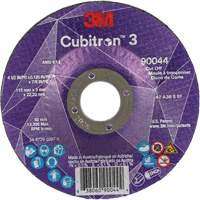 Cubitron 3 Cut-Off Wheel, 4-1/2" x 1/8", 7/8" Arbor, Type T27, Ceramic, 13300 RPM Meunier Outillage Industriel
