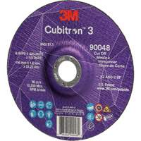 Cubitron 3 Cut-Off Wheel, 6" x 0.045", 7/8" Arbor, Type T27, Ceramic, 10200 RPM Meunier Outillage Industriel