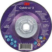 Cubitron 3 Depressed Centre Grinding Wheel, 4-1/2" x 1/4", 5/8"-11 Arbor, Ceramic, Type T27 Meunier Outillage Industriel
