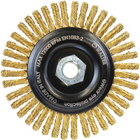 Spark-Free Brass Wire Wheel, 5" Dia. x 5/8"-11 Arbor Meunier Outillage Industriel