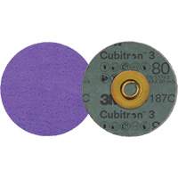Cubitron 3 Roloc Fibre Disc, 3" Dia., 80+ Grit, Ceramic Meunier Outillage Industriel