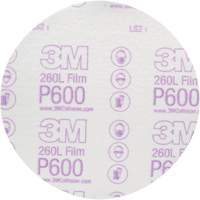 Hookit Finishing Film Abrasive Disc 260L 00971, 6" Dia., P600 Grit, Aluminum Oxide Meunier Outillage Industriel