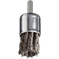 Stem Mounted Knotted Wire Brush, 1" Dia. x 1/4" Arbor NZ783 | Meunier Outillage Industriel