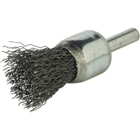 Stem Mounted Crimped Wire Brush, 1", 0.020" Fill, 1/4" Shank NZ787 | Meunier Outillage Industriel