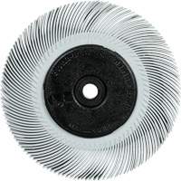 Brosse radiale en soies de pr&eacute;cision type C PN-RB avec rainure de clavette Scotch-Brite , C&eacute;ramique, Grain 120+, 6" dia. Meunier Outillage Industriel