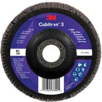 Cubitron 3 Conical  Flap Disc 1169F, 5" x 7/8", Type T29, 80+ Grit, Ceramic Meunier Outillage Industriel