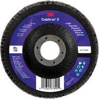 Cubitron 3 Conical  Flap Disc 1169F, 4-1/2" x 7/8", Type T29, 80+ Grit, Ceramic Meunier Outillage Industriel