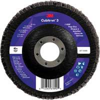 Cubitron 3 Flat Flap Disc 1169F, 4-1/2" x 7/8", Type T27, 40+ Grit, Ceramic Meunier Outillage Industriel