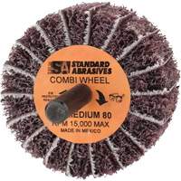 Standard Abrasives Buff and Blend Combi-Wheel 898001, 2" Dia. x 1" W, 1/4" Arbor, Aluminum Oxide Meunier Outillage Industriel